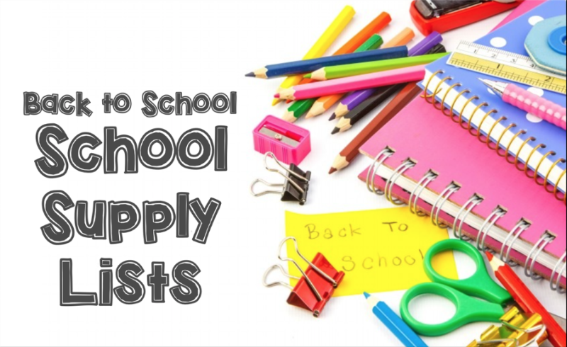 School Supply List for Jr High & High School