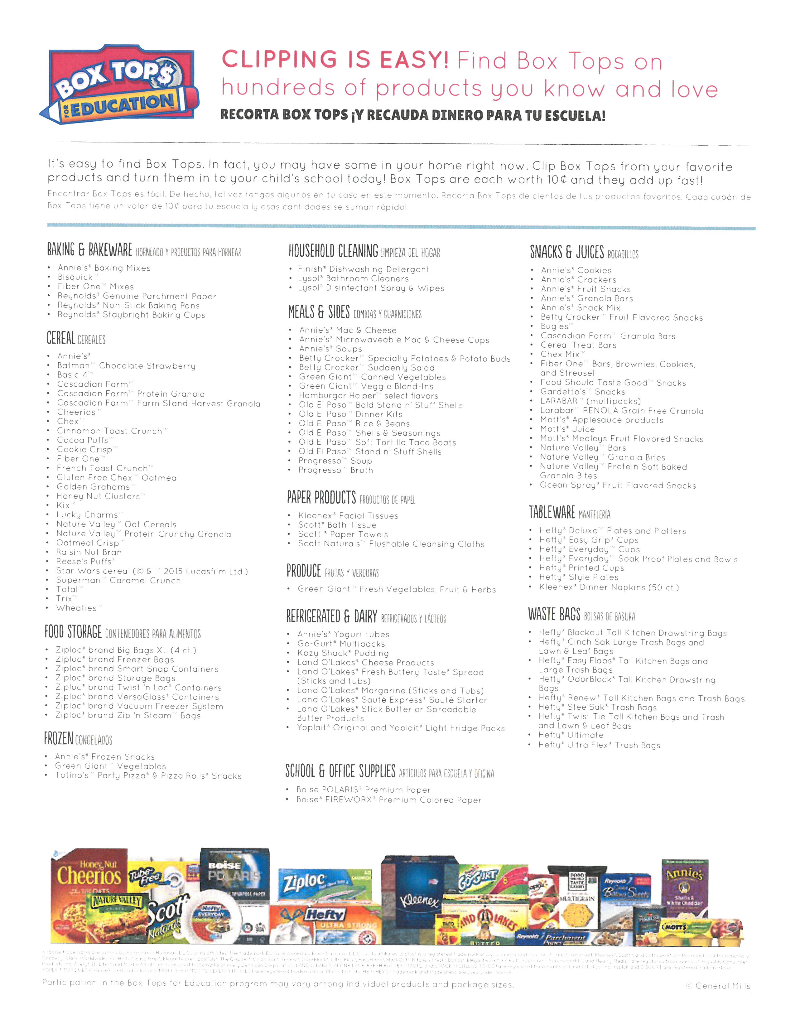 allen consolidated schools box tops for education boxtops for education flyer
