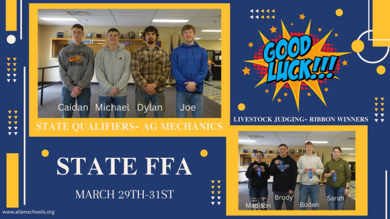 Allen Consolidated Schools - State FFA Qualifiers